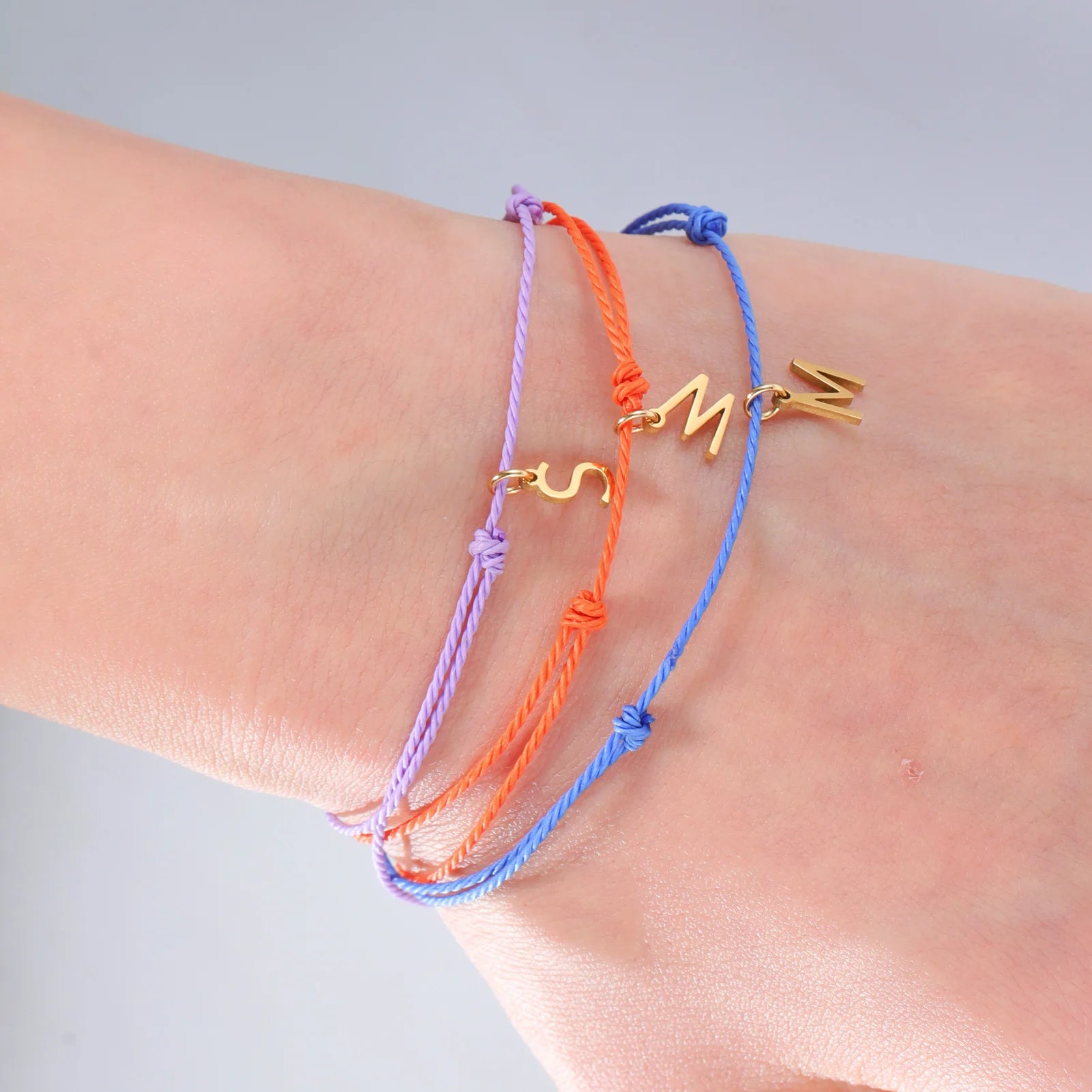 Initial Letter Rope Bracelet