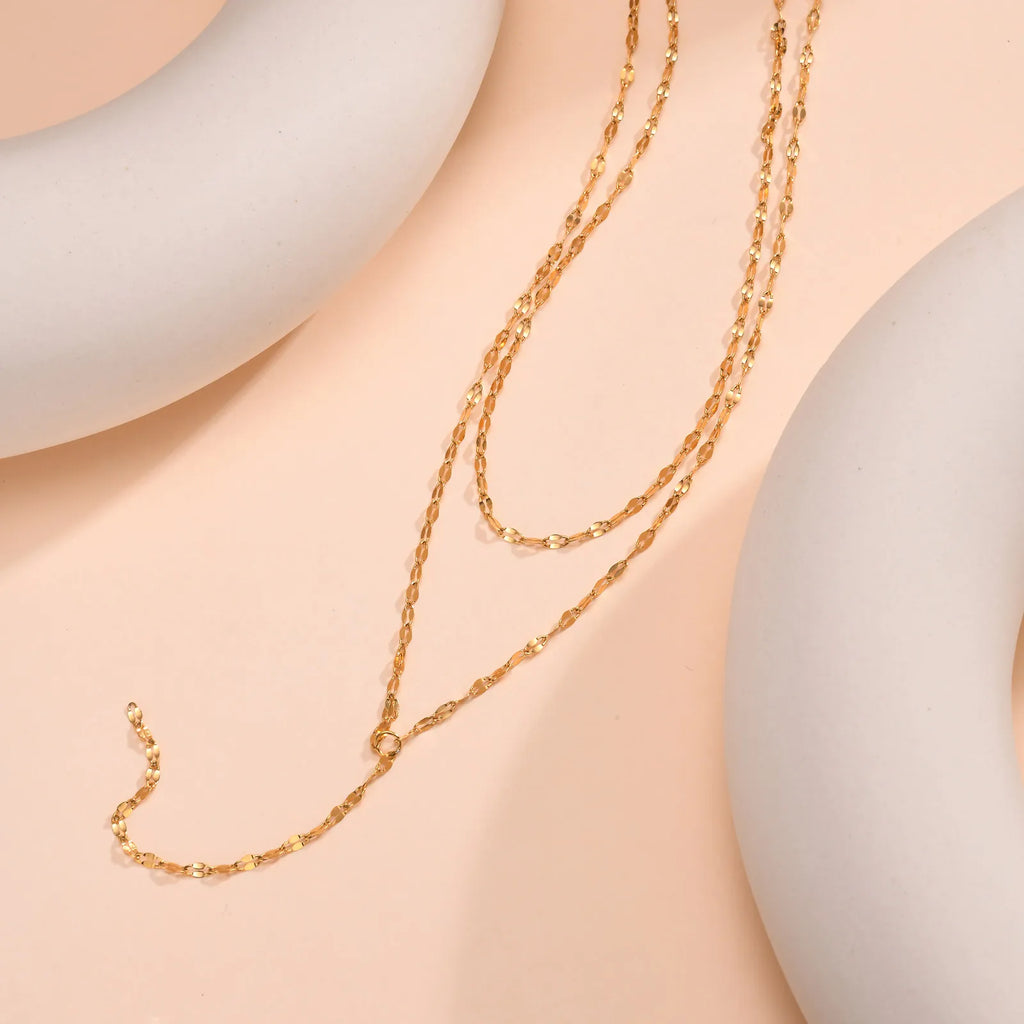 Double Layer Fringe Chain Necklace