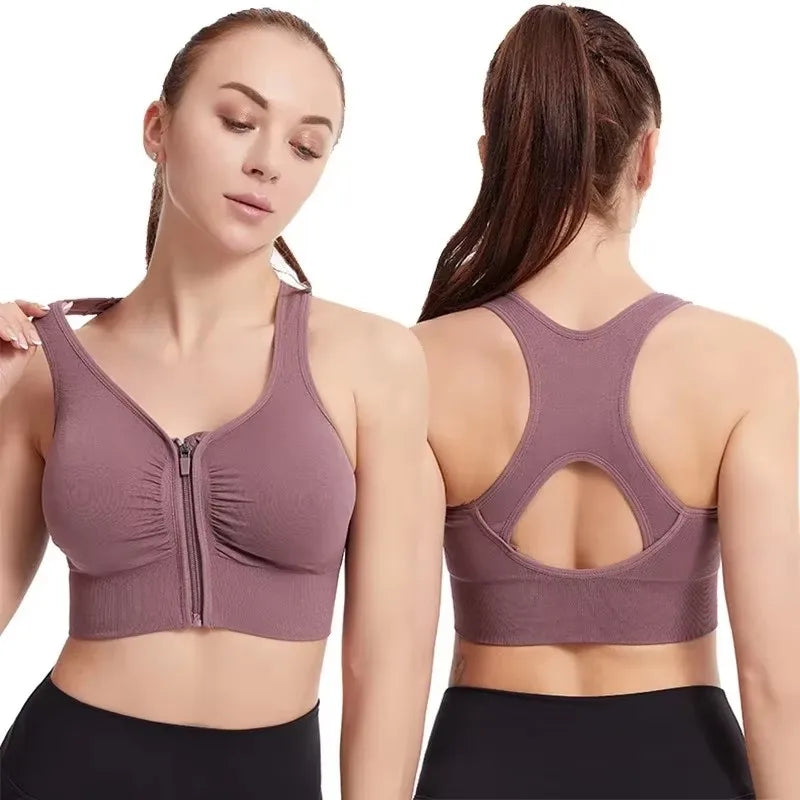 Front Zip Sports Bra