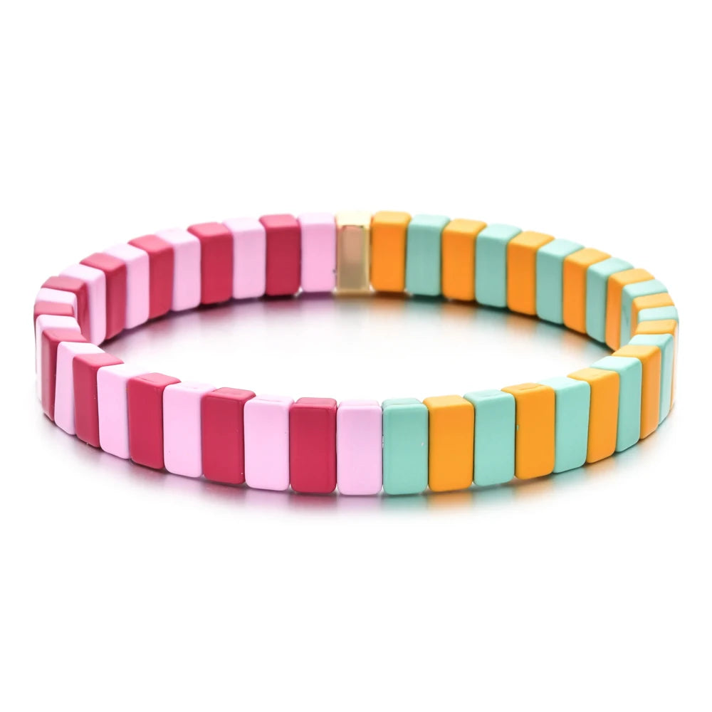 Enamel Tile Friendship Bracelet
