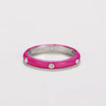 Enamel Drip Oil Stackable Ring