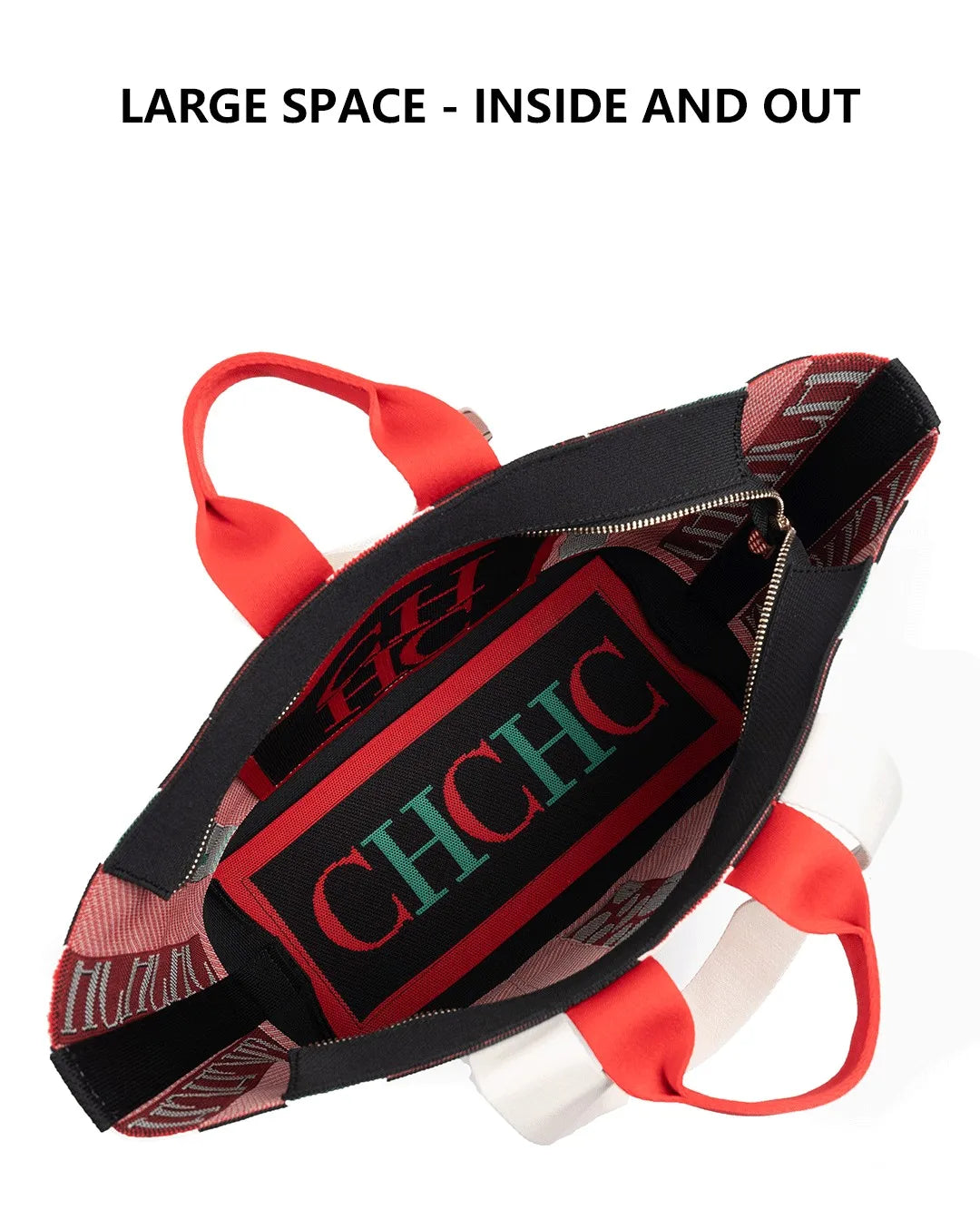 CH Classic Ladies Crossbody Bag Large Capacity Commuter Style Ladies Tote Bag Simple Stripe Desig...