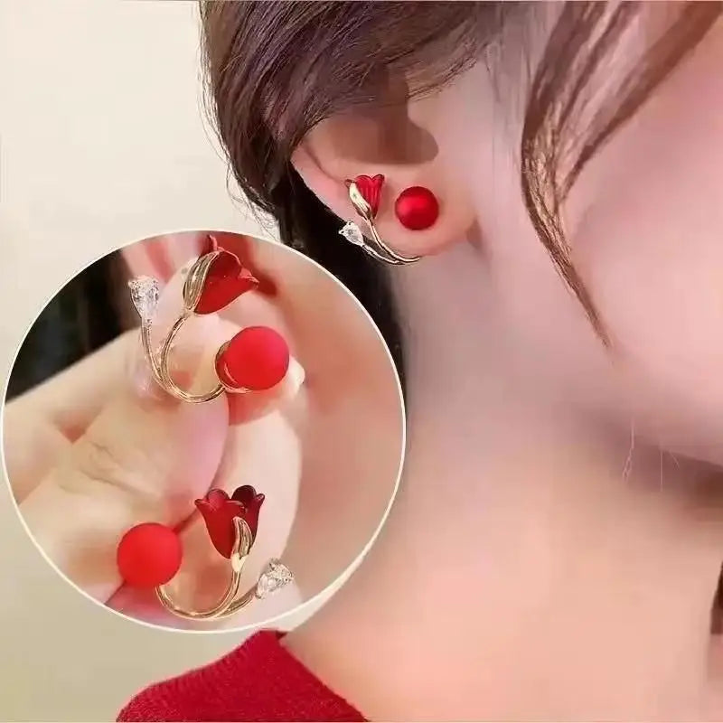 Zircon Geometric Hoop Earrings