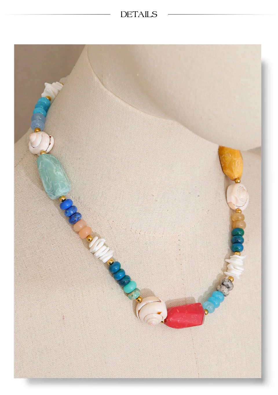 Yhpup Ocean Series Handmade Jewelry 2026 New Arrivals Multi-Color Natural Stone Resin Conch Shell...