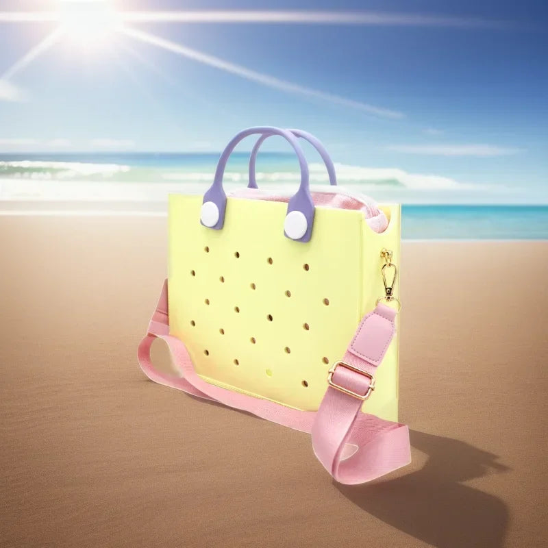 Large Leather Shoulder Bag Beach Tote