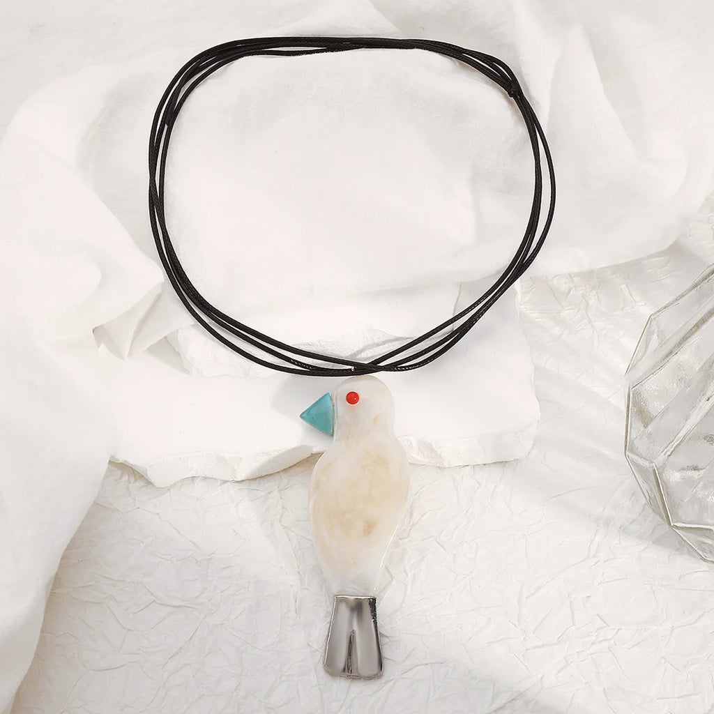 Parrot Charm Cord Necklace
