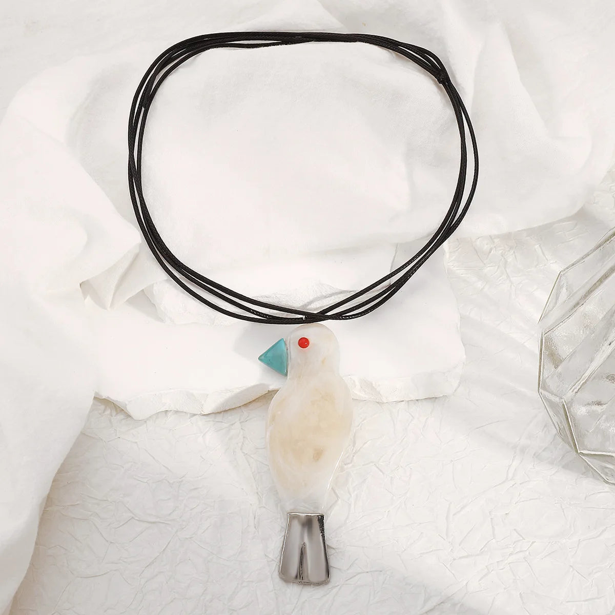 Parrot Charm Cord Necklace