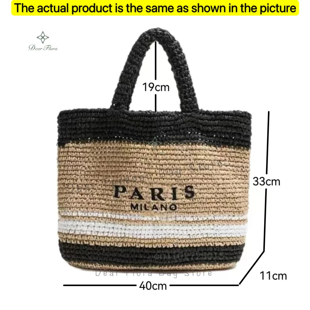 Handwoven Raffia Travel Tote
