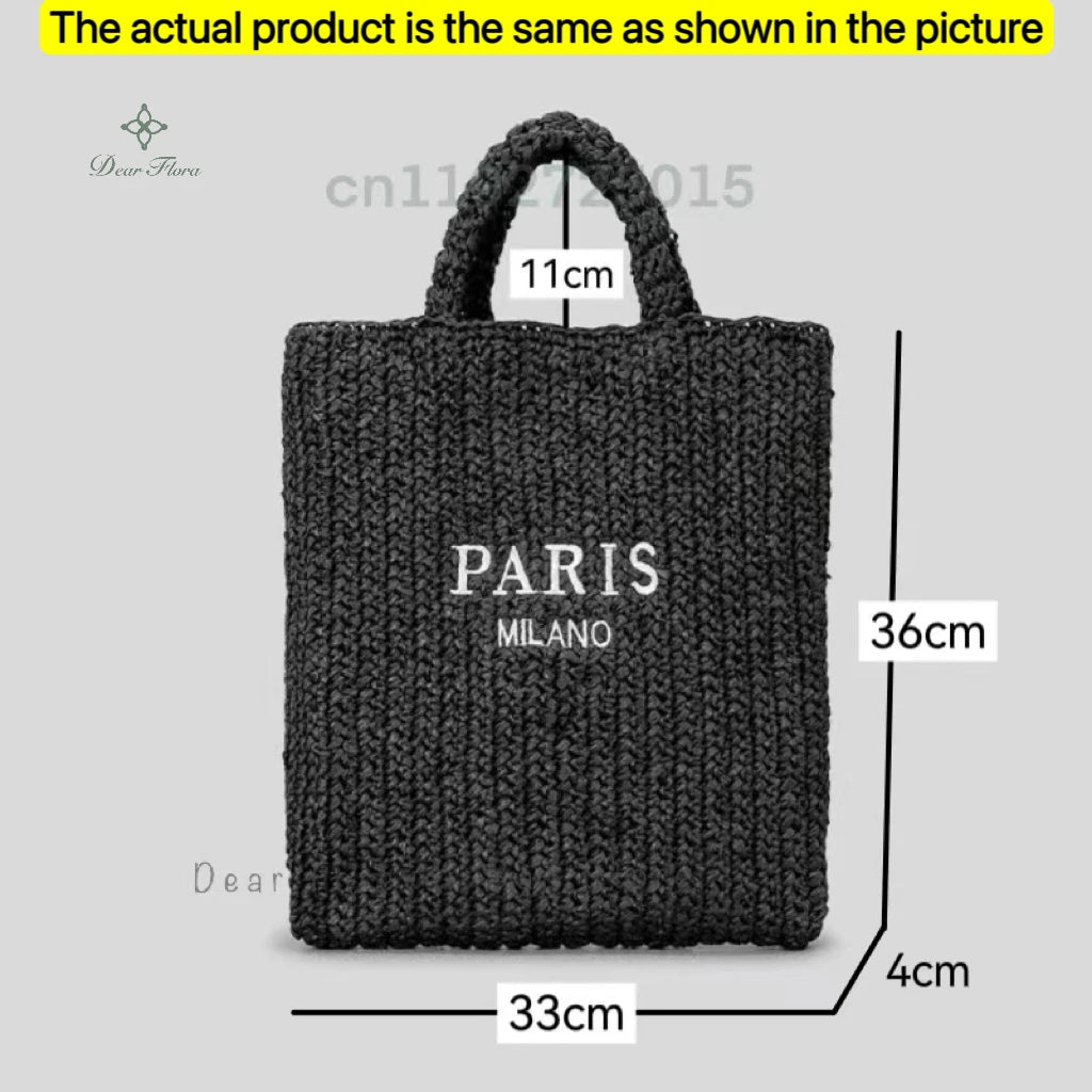 Handwoven Raffia Travel Tote