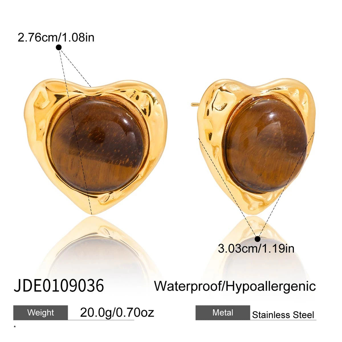 Amber Resin Geometric Earrings
