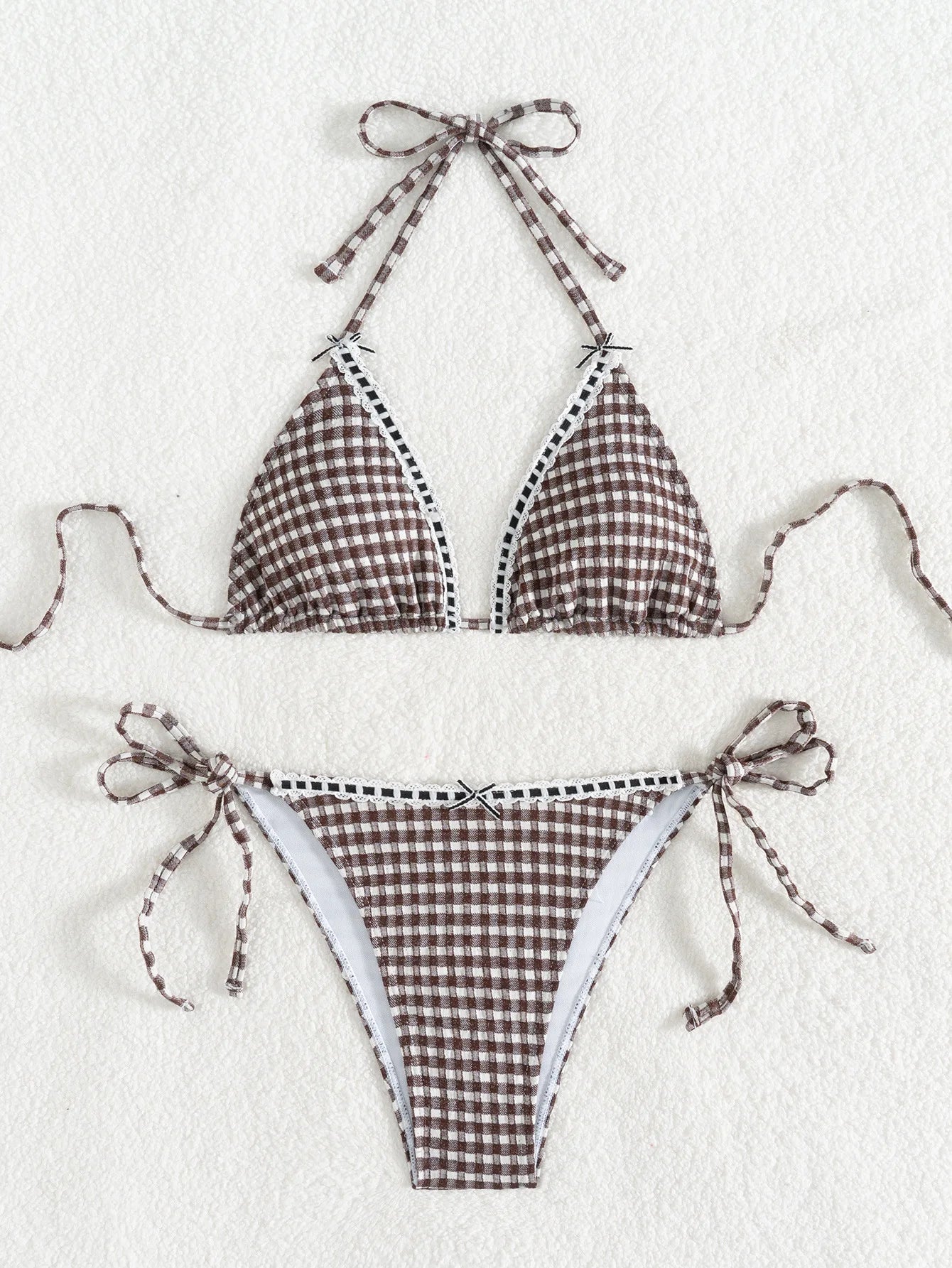 Floral Push Up Triangle Bikini Set