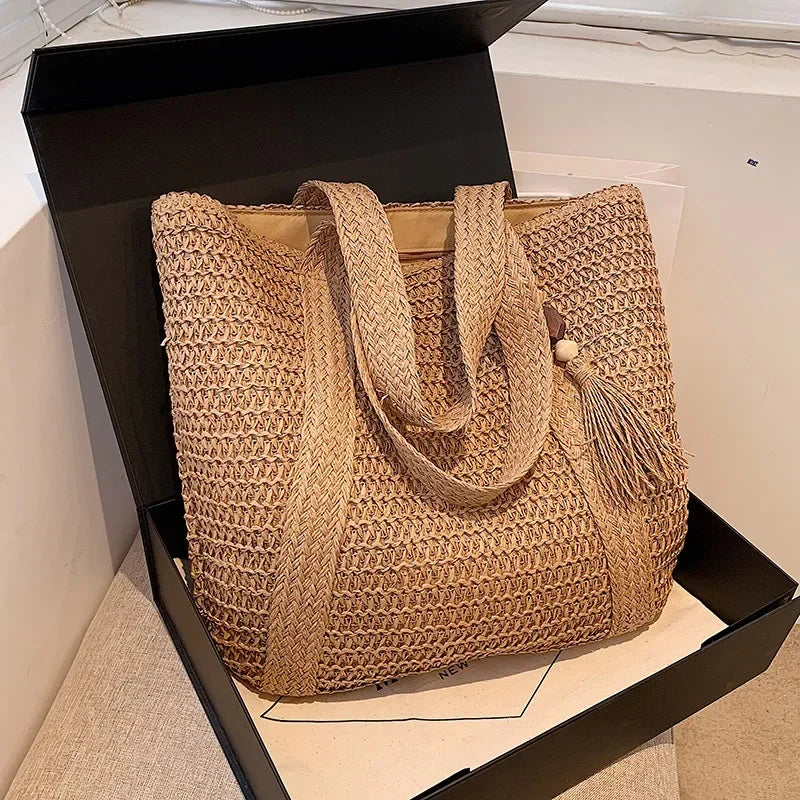 Retro Straw Woven Handbag
