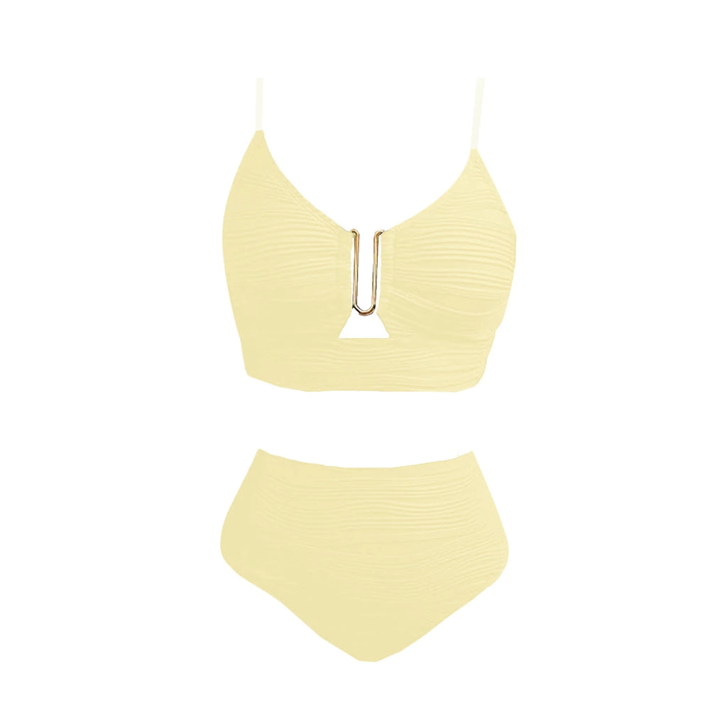 U-Wire Cutout High Waist Bikini Set
