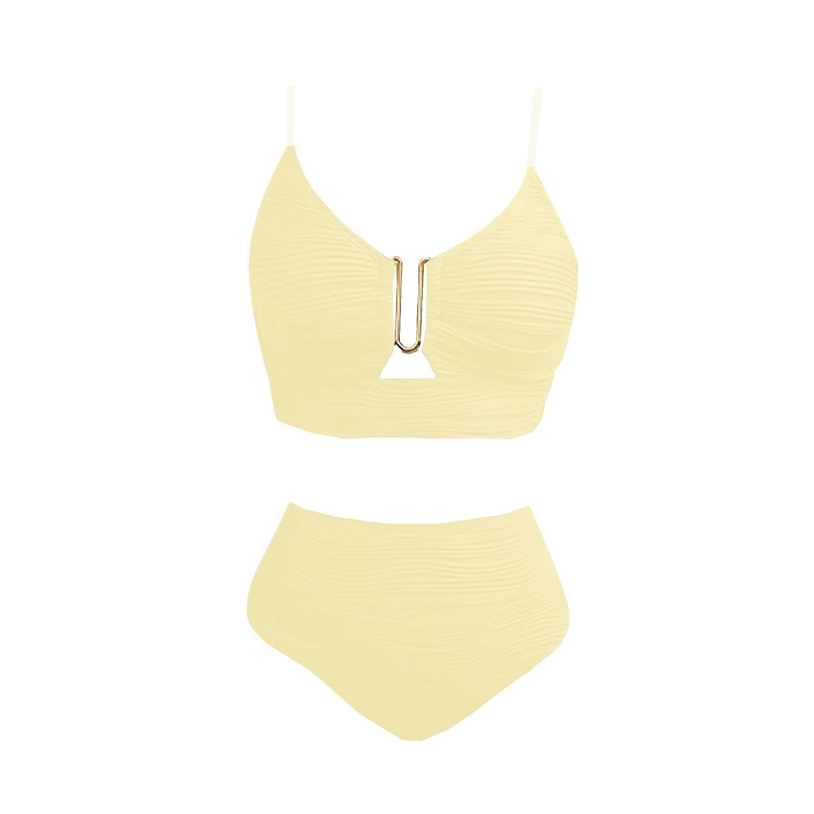 U-Wire Cutout High Waist Bikini Set