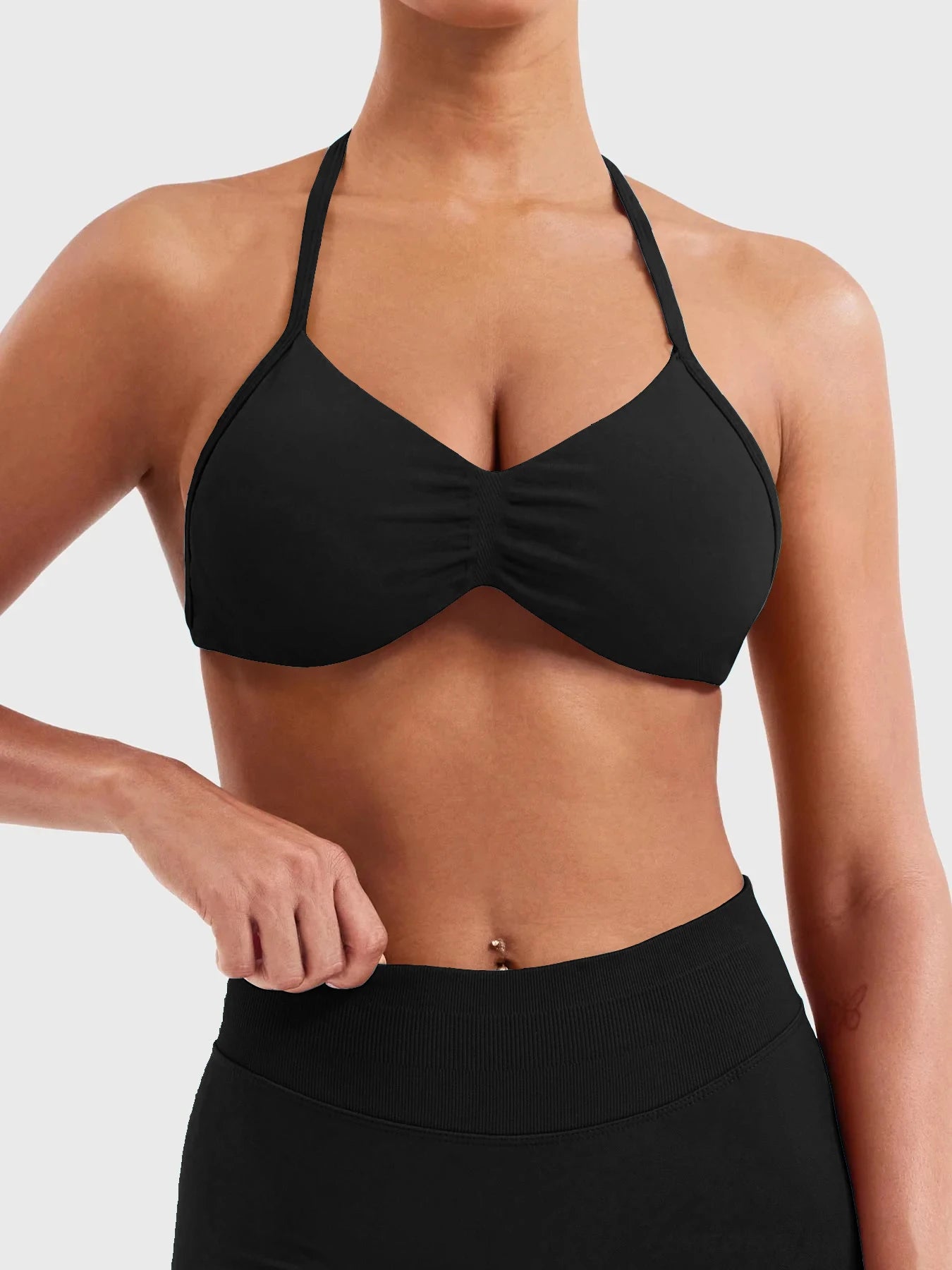 Ribbed Racerback Sports Bra
