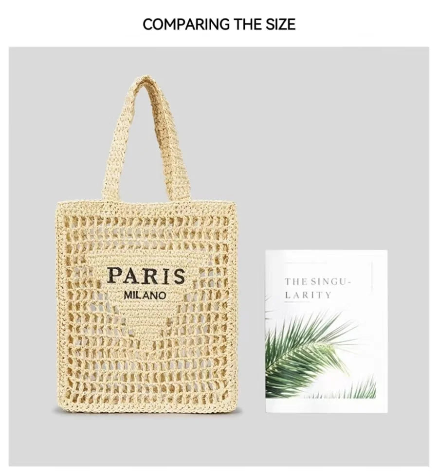 Handwoven Raffia Travel Tote