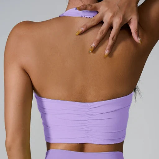 Halter Neck Push Up Sports Bra