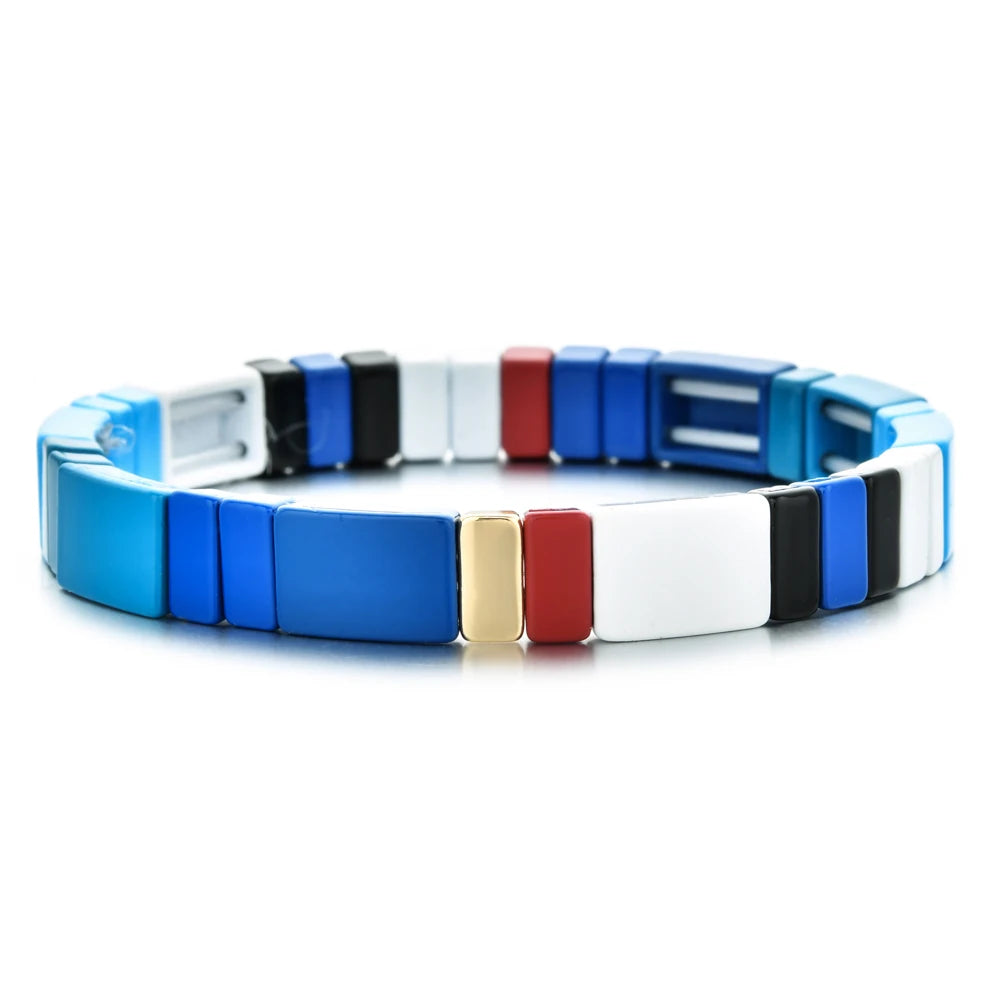 Enamel Tile Friendship Bracelet