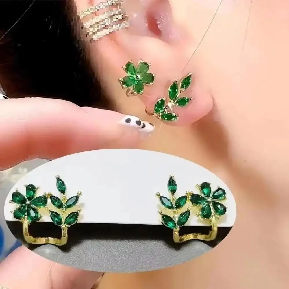 Zircon Geometric Hoop Earrings