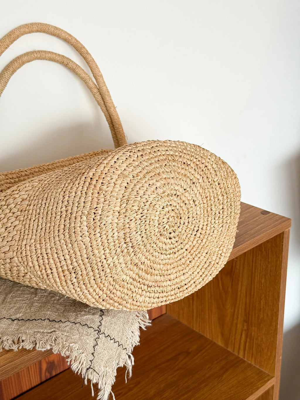 Handwoven Raffia Tote Bag