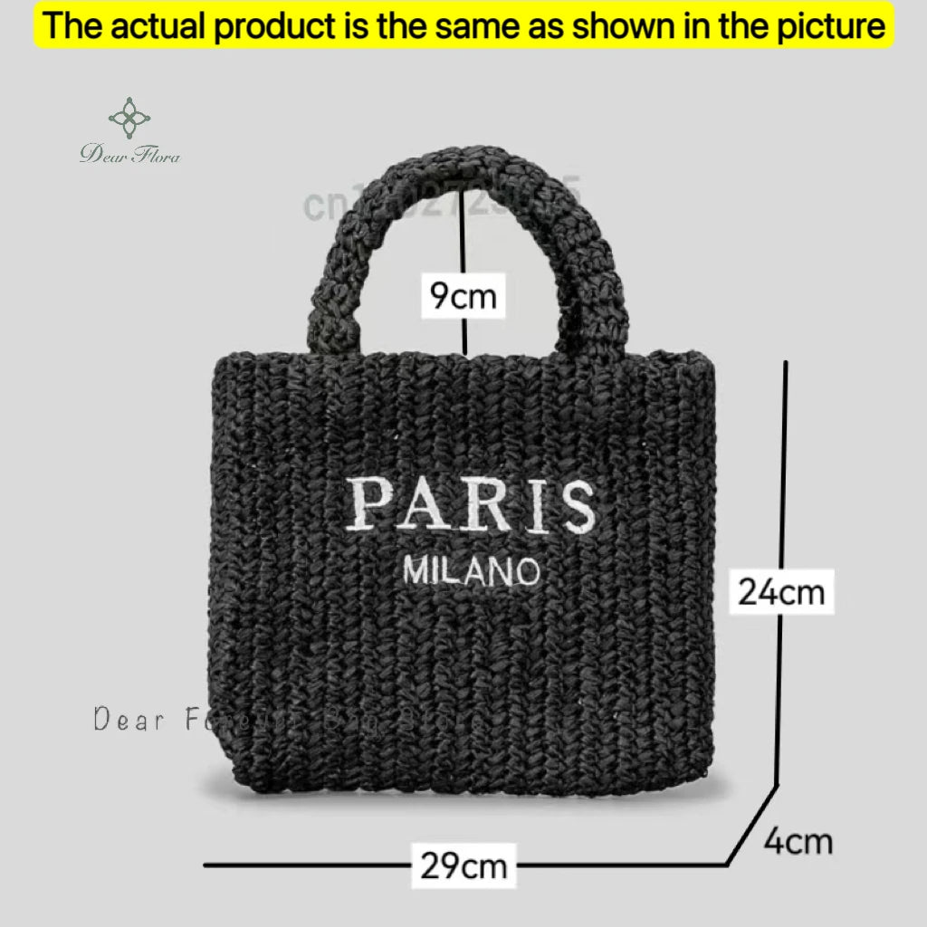 Handwoven Raffia Travel Tote