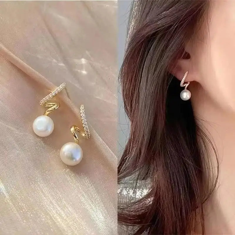 Zircon Geometric Hoop Earrings