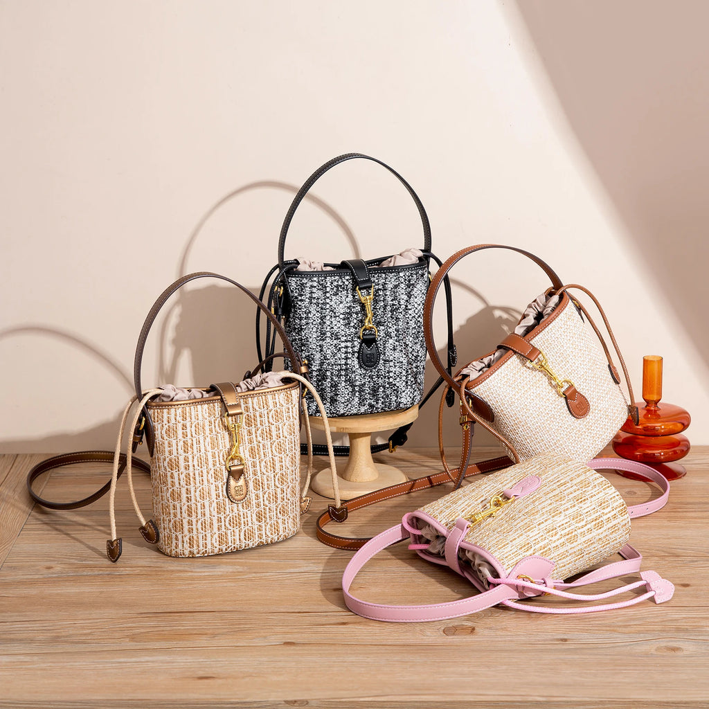 CHCH Women's Shoulder Bag Summer New PP Grass Woven Handbag Holiday Phone Bag