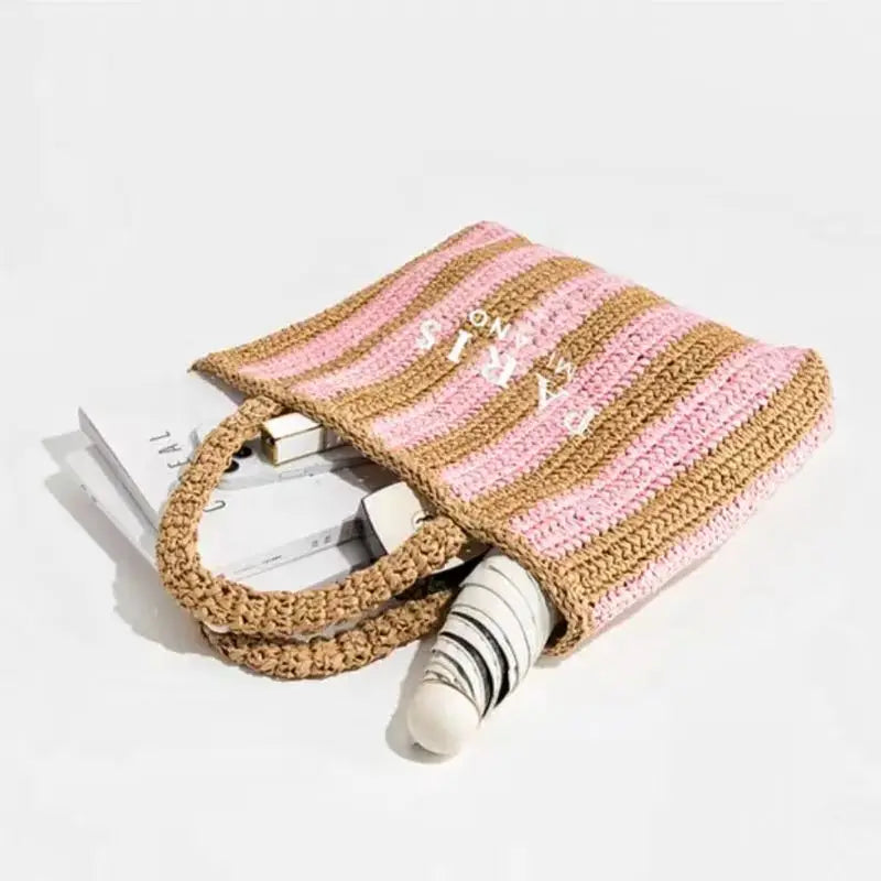 Handwoven Raffia Travel Tote