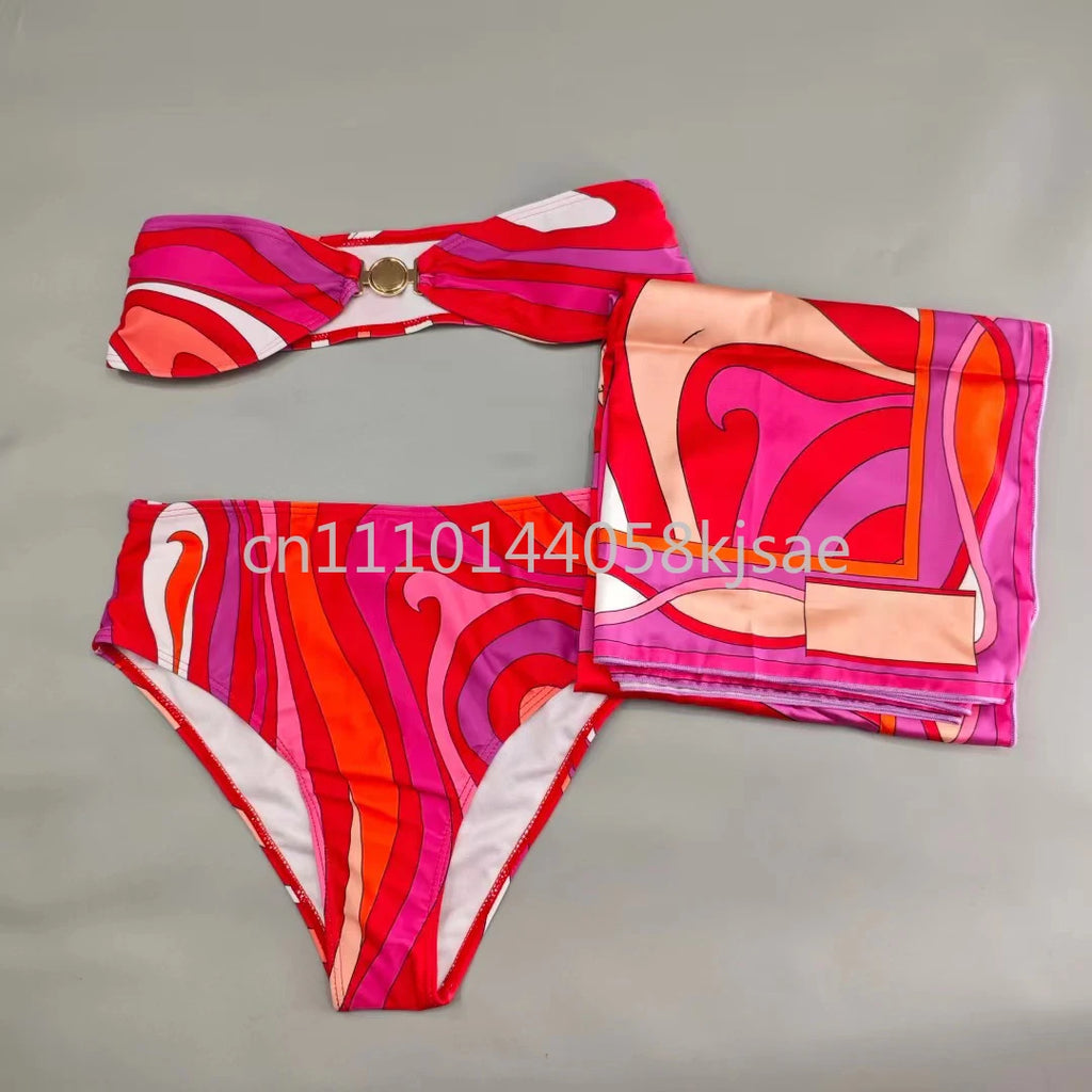 Red Bikini Set with Headband