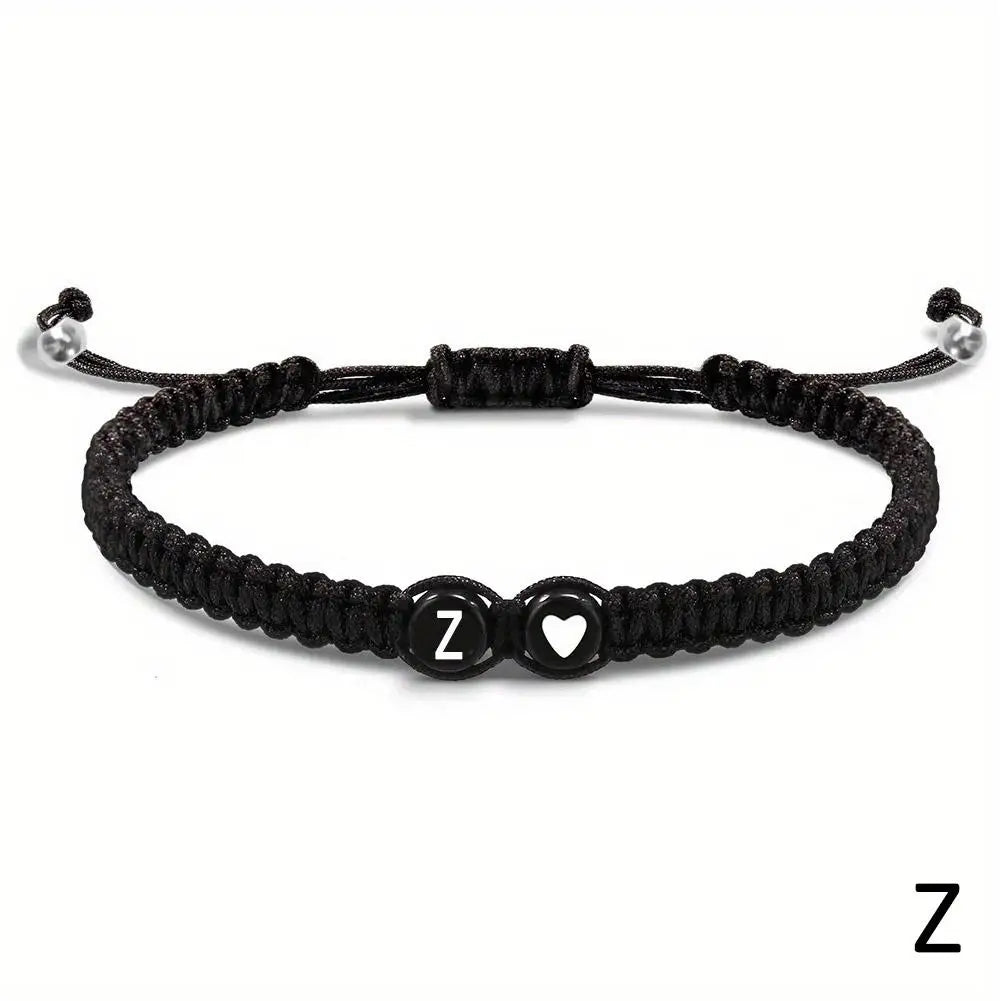 Initial Letter Heart Bracelet