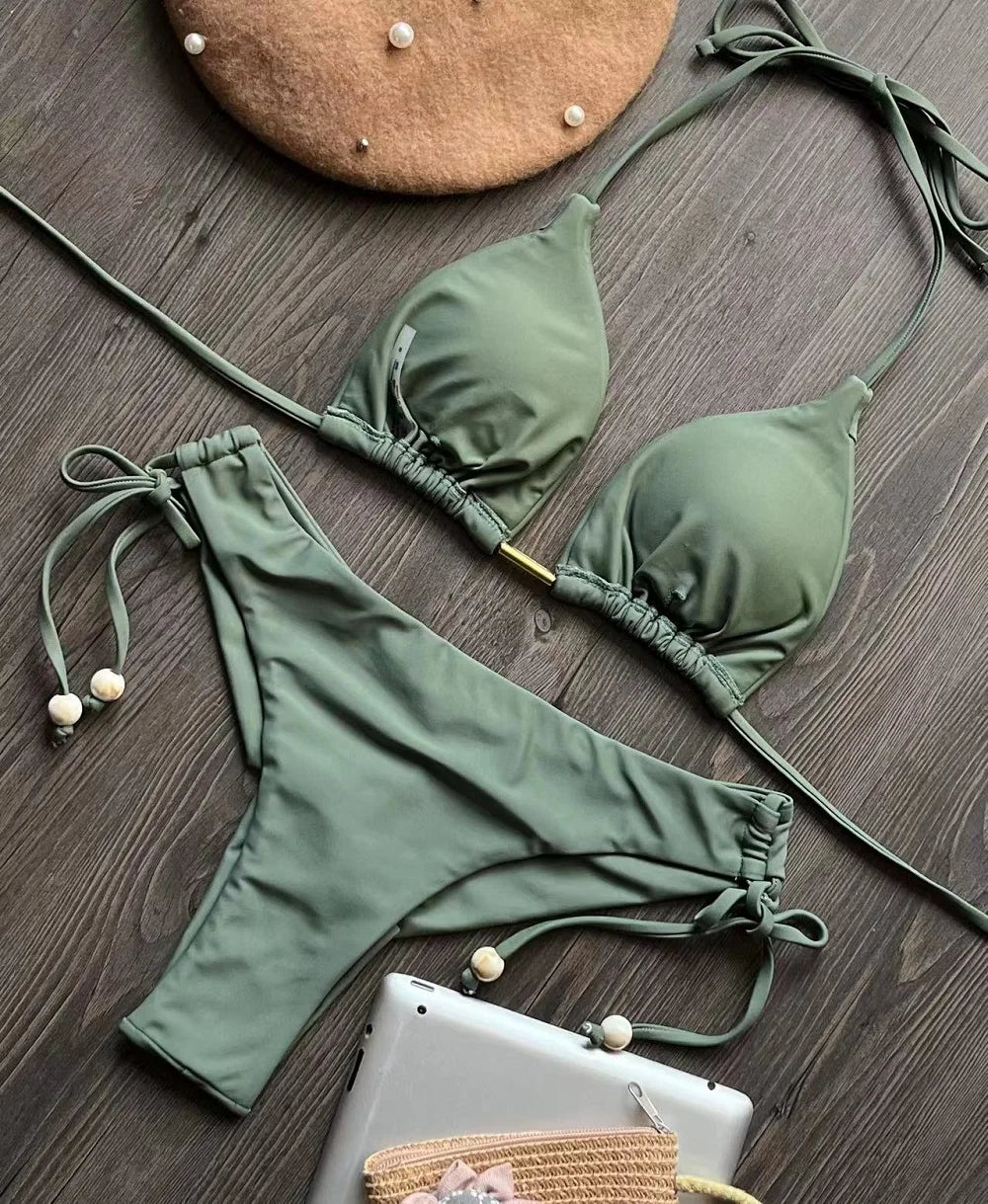 Triangle Push Up Bikini Set 13 Colors