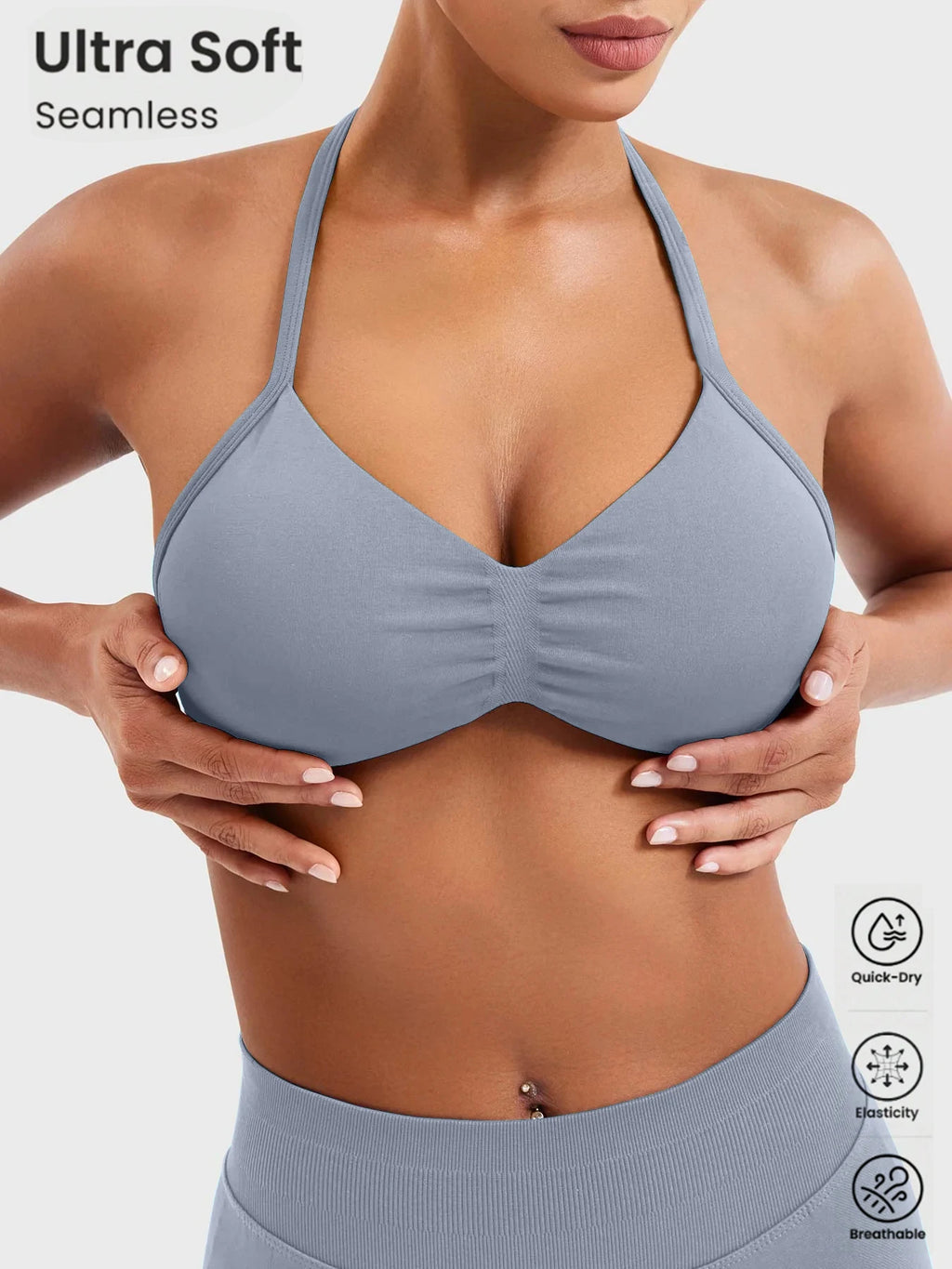 Ribbed Racerback Sports Bra