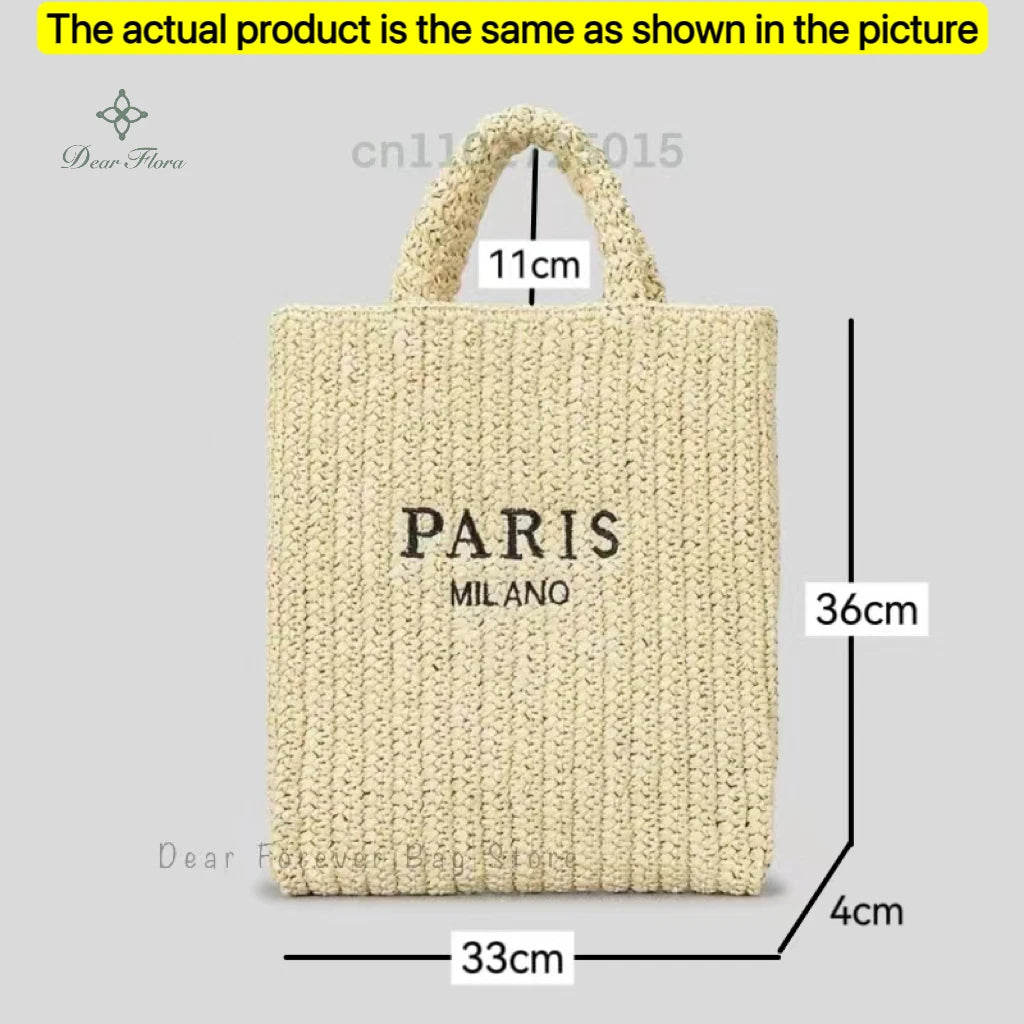 Handwoven Raffia Travel Tote