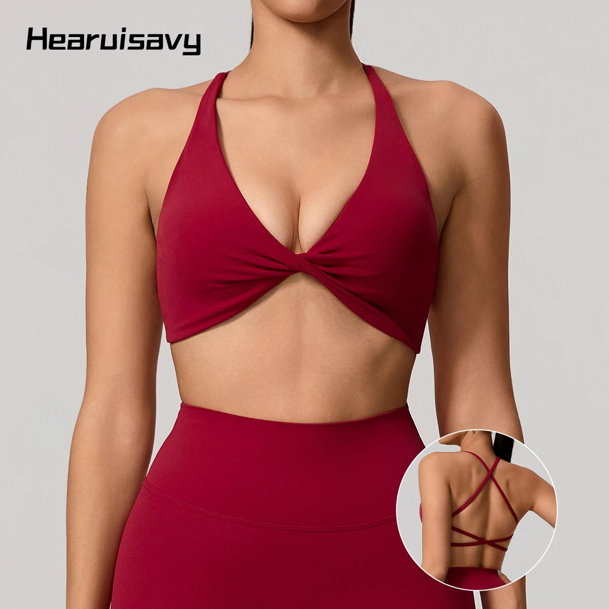 Cross Back Push Up Yoga Bra