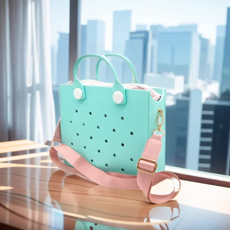 Large Leather Shoulder Bag Beach Tote
