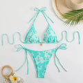 Y2K Pink Bow Lace-Up Bikini Set