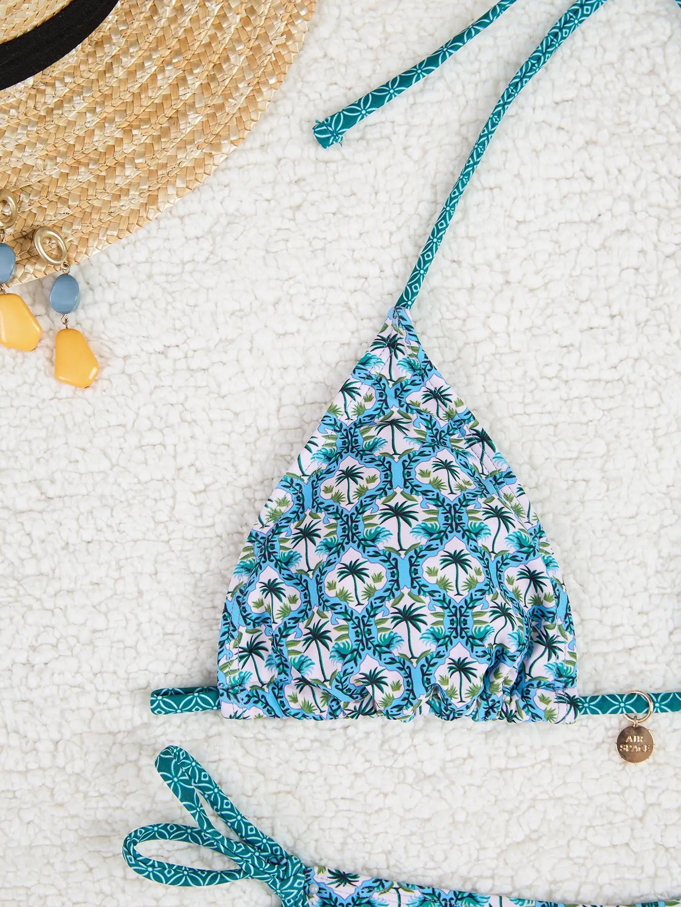 Floral Push Up Triangle Bikini Set
