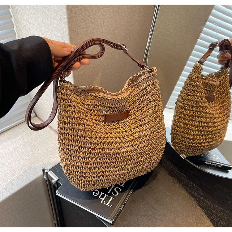 Woven Crossbody Shoulder Bag