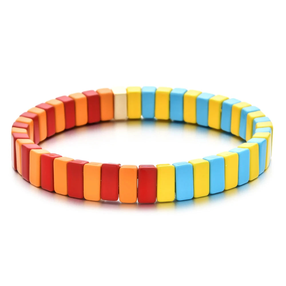 Enamel Tile Friendship Bracelet