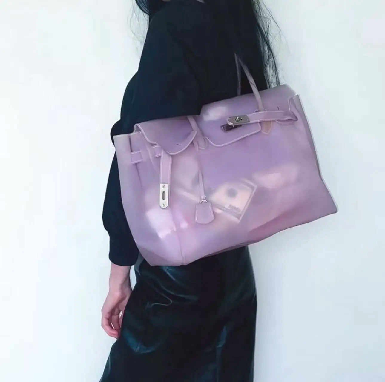Clear PVC Jelly Tote Bag