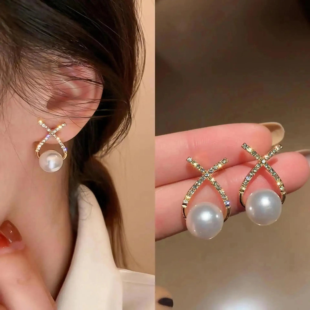 Zircon Geometric Hoop Earrings