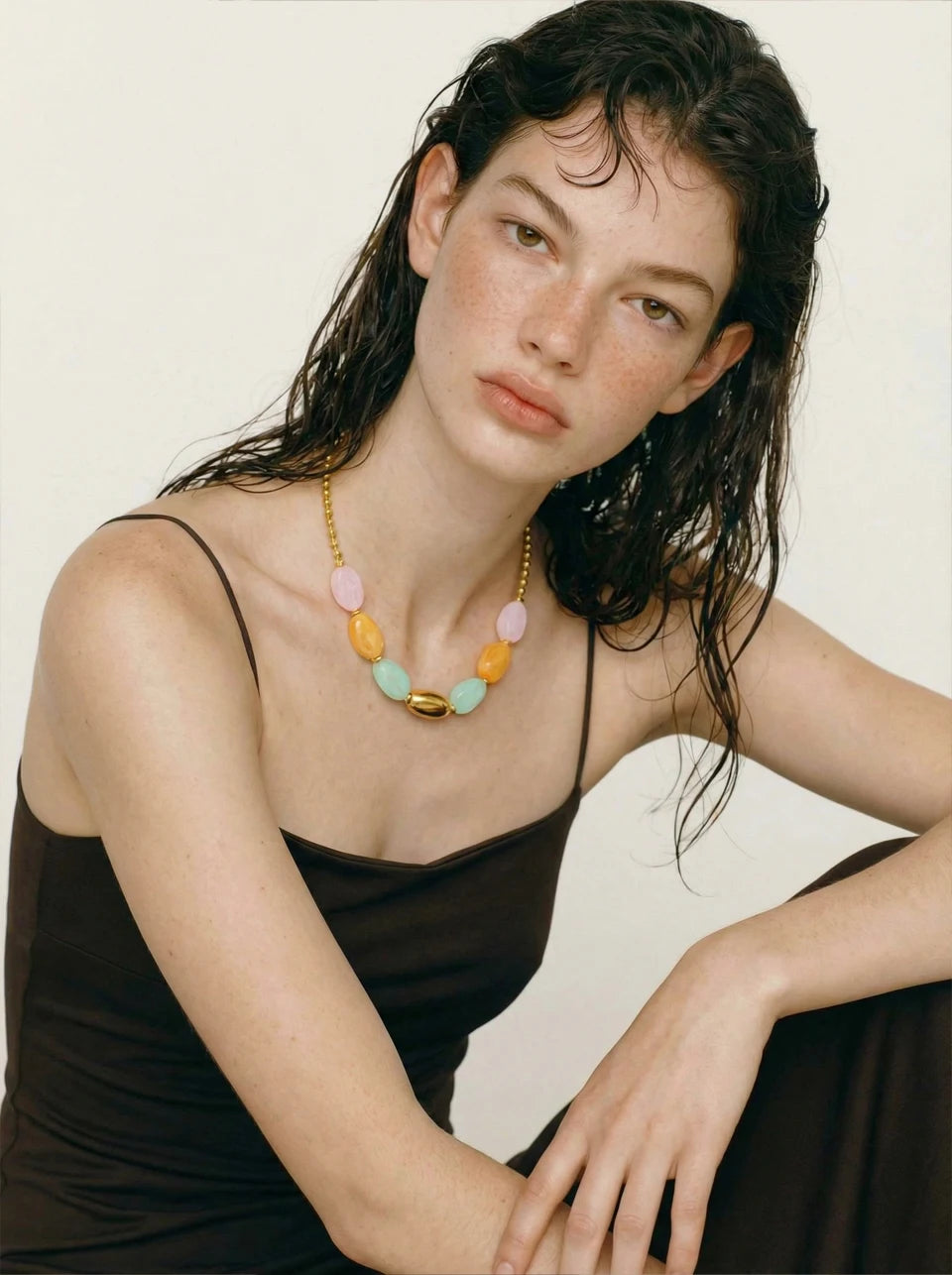 Candy Color Resin Chain Necklace