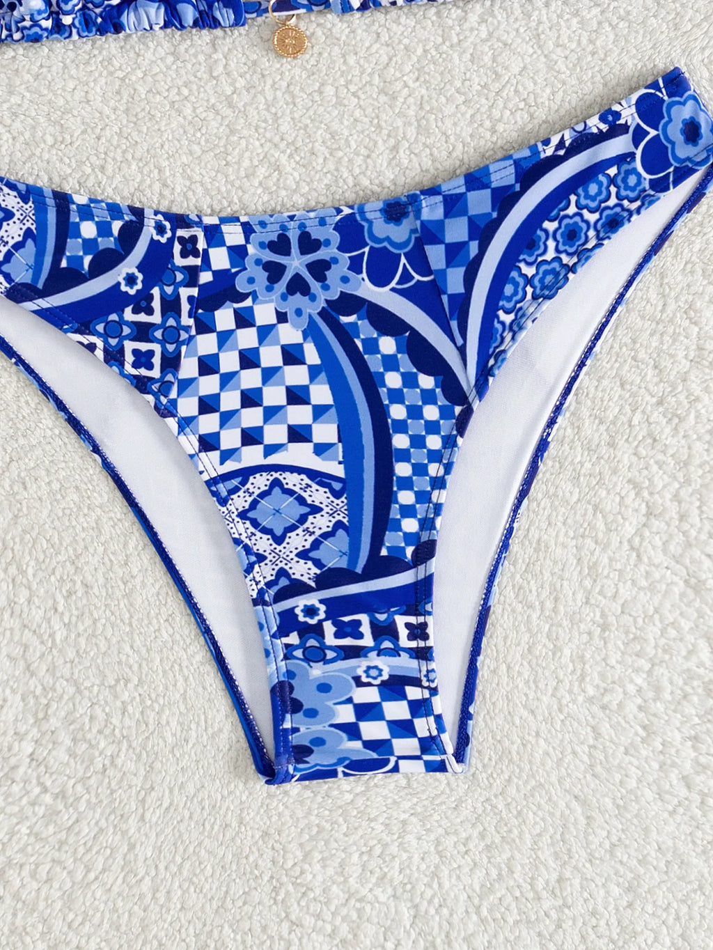 Floral Push Up Triangle Bikini Set