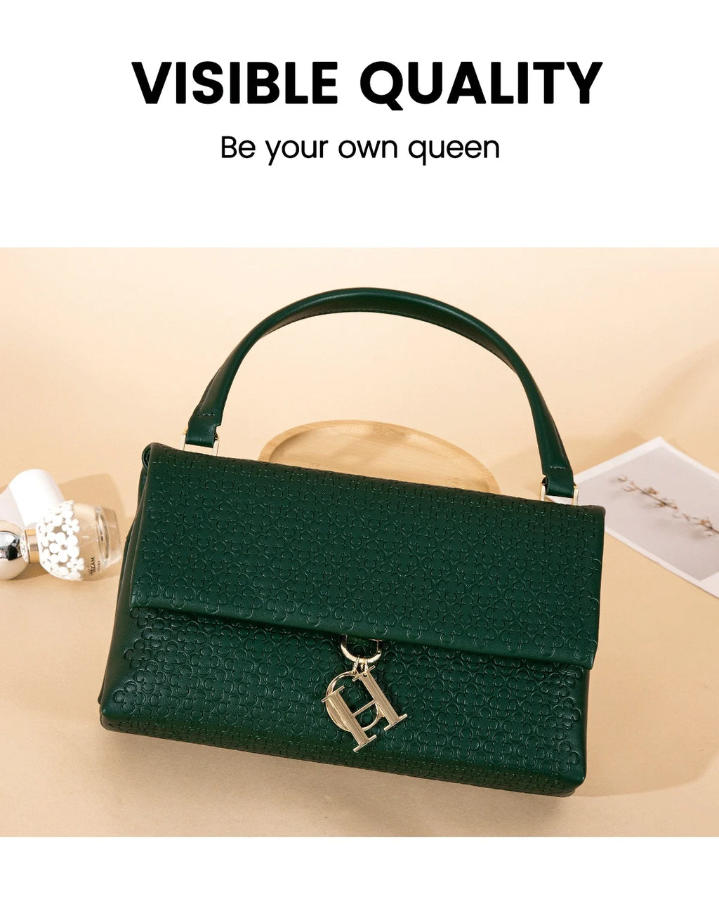 CH Fashion Shoulder Bag Detachable Chain Light Luxury Underarm Bag Simple Large Capacity Solid Co...