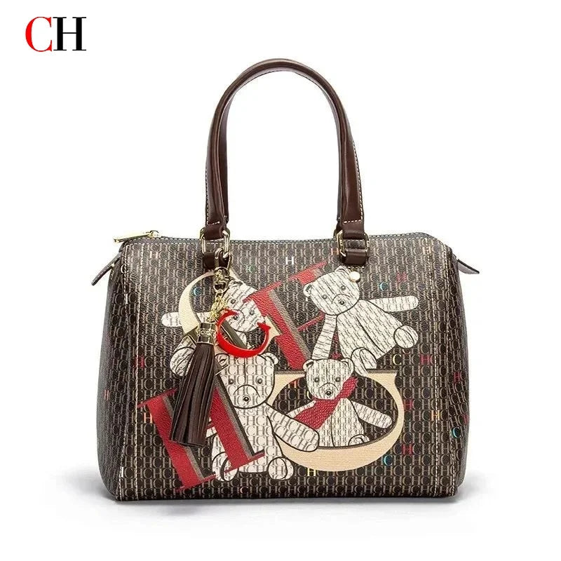 CH Ladies Bucket Bag – Floral PU Leather Handbag
