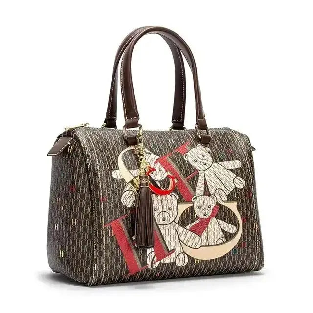 CH Ladies Bucket Bag – Floral PU Leather Handbag