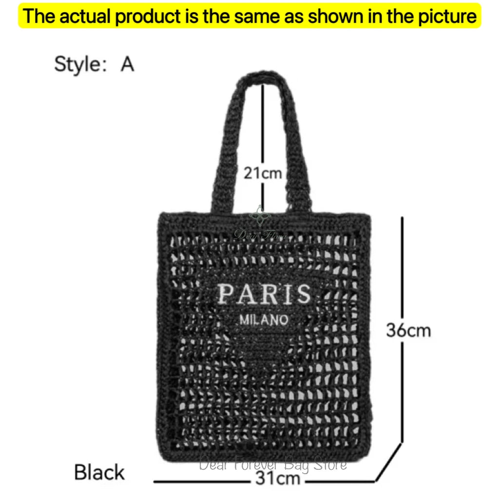 Handwoven Raffia Travel Tote