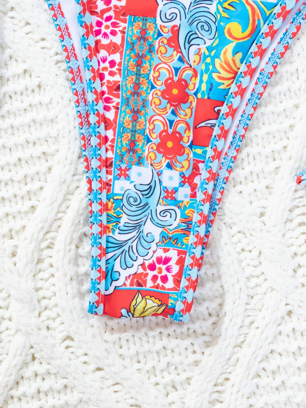 Floral Push Up Triangle Bikini Set
