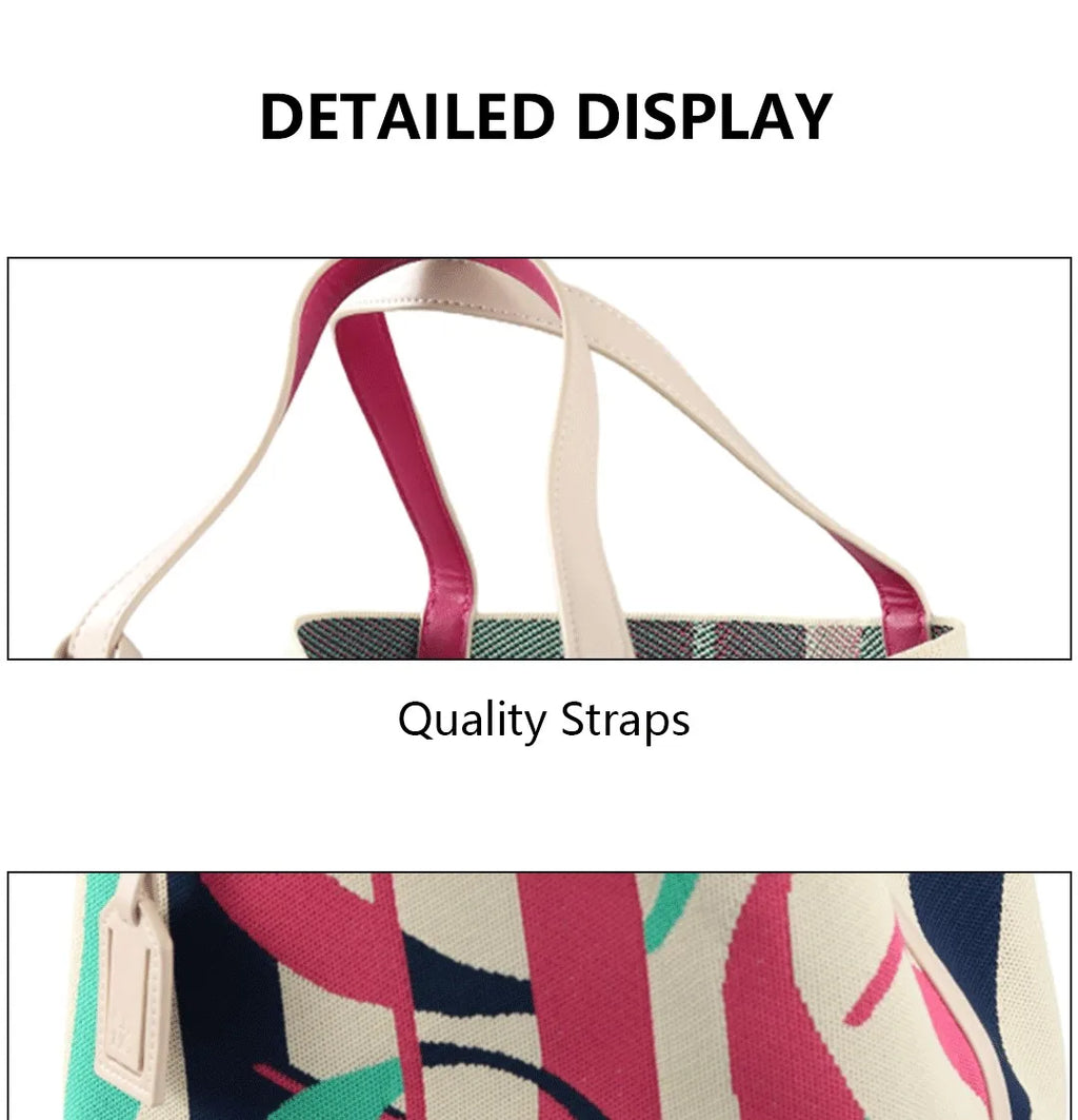 CH Canvas Tote Bag Spacious Lightweight Stylish Large Capacity Adjustable Pocket Durable Versatil...