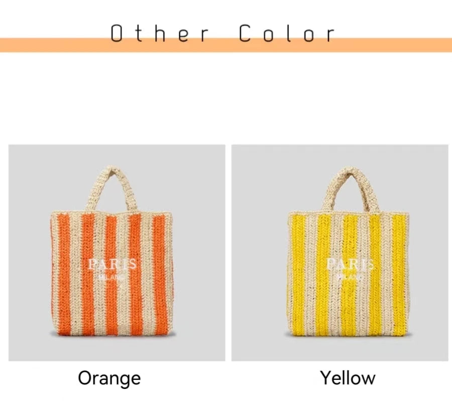 Handwoven Raffia Travel Tote